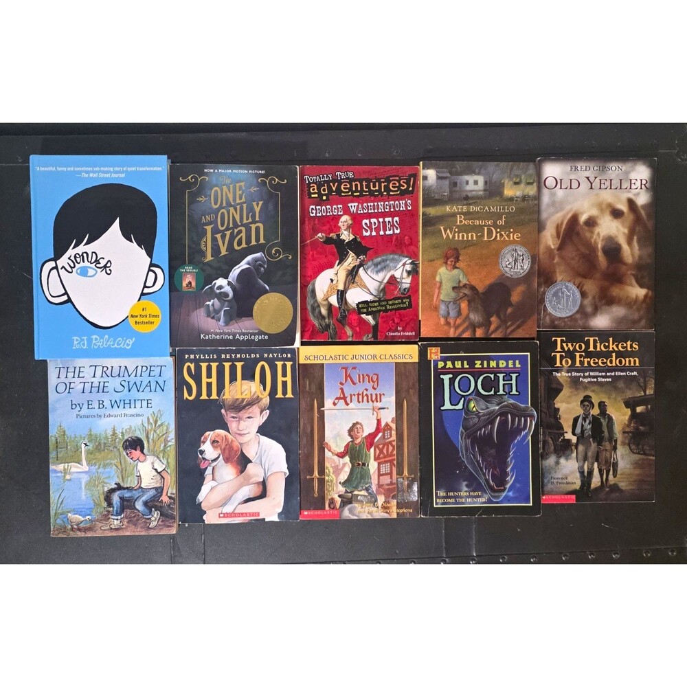 10-Book Paperback Bundle Ages 9-12 Illustrated Wonder & More